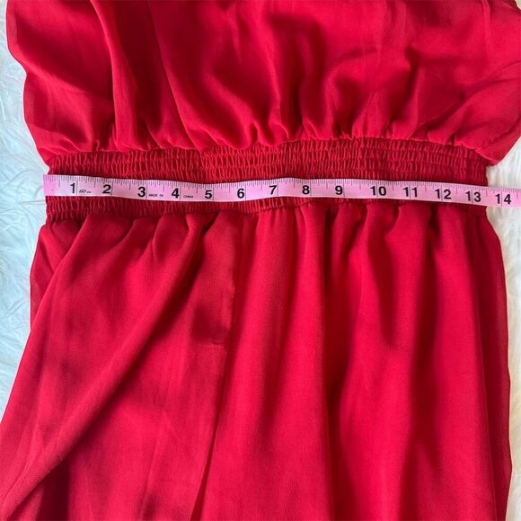 Vince Camuto Women's Halter Neck Wide Leg Jumpsuit Red Size L Party/Cocktail - Picture 13 of 16